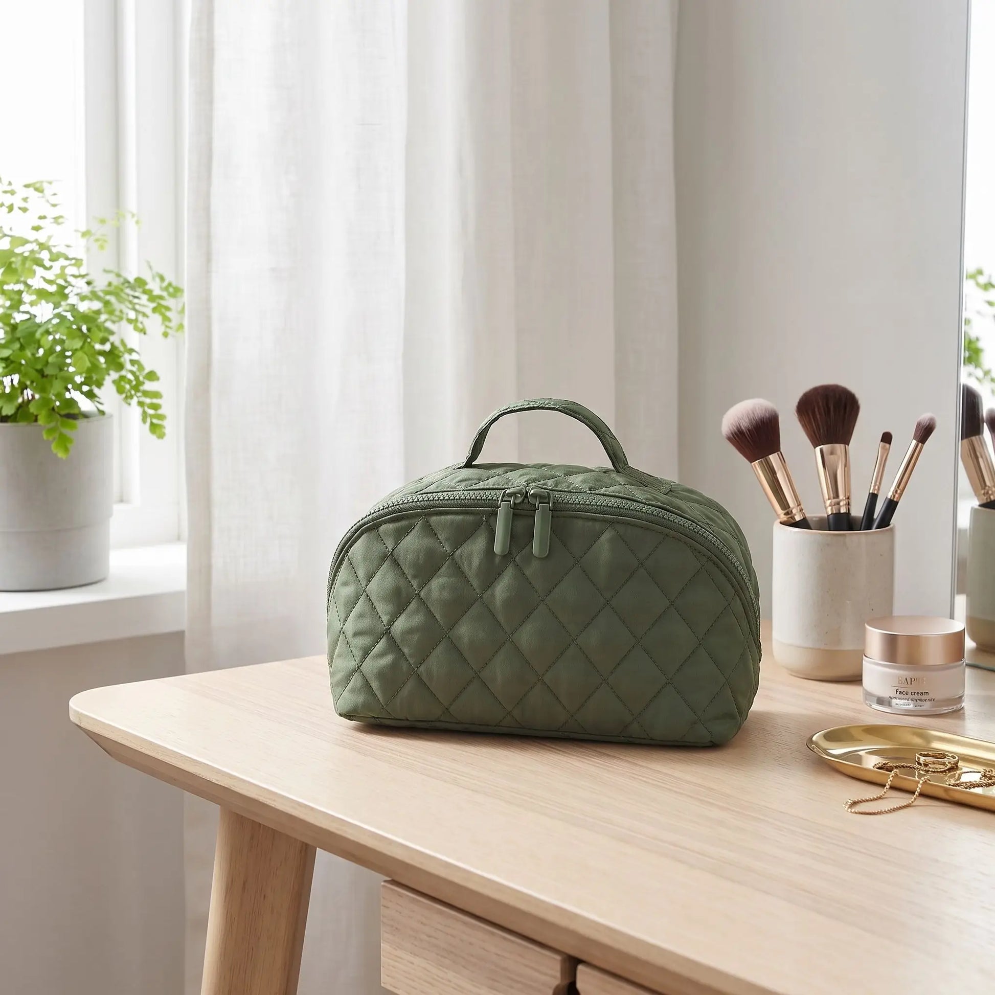trousse toilette souple grande taille verte