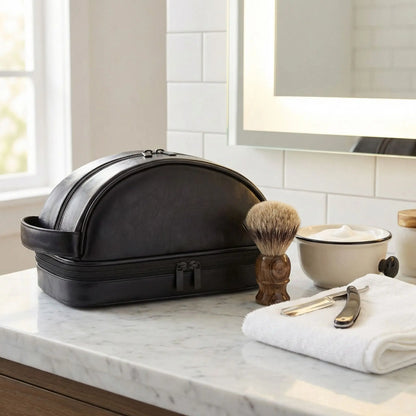 trousse toilette voyage homme poser lavabo