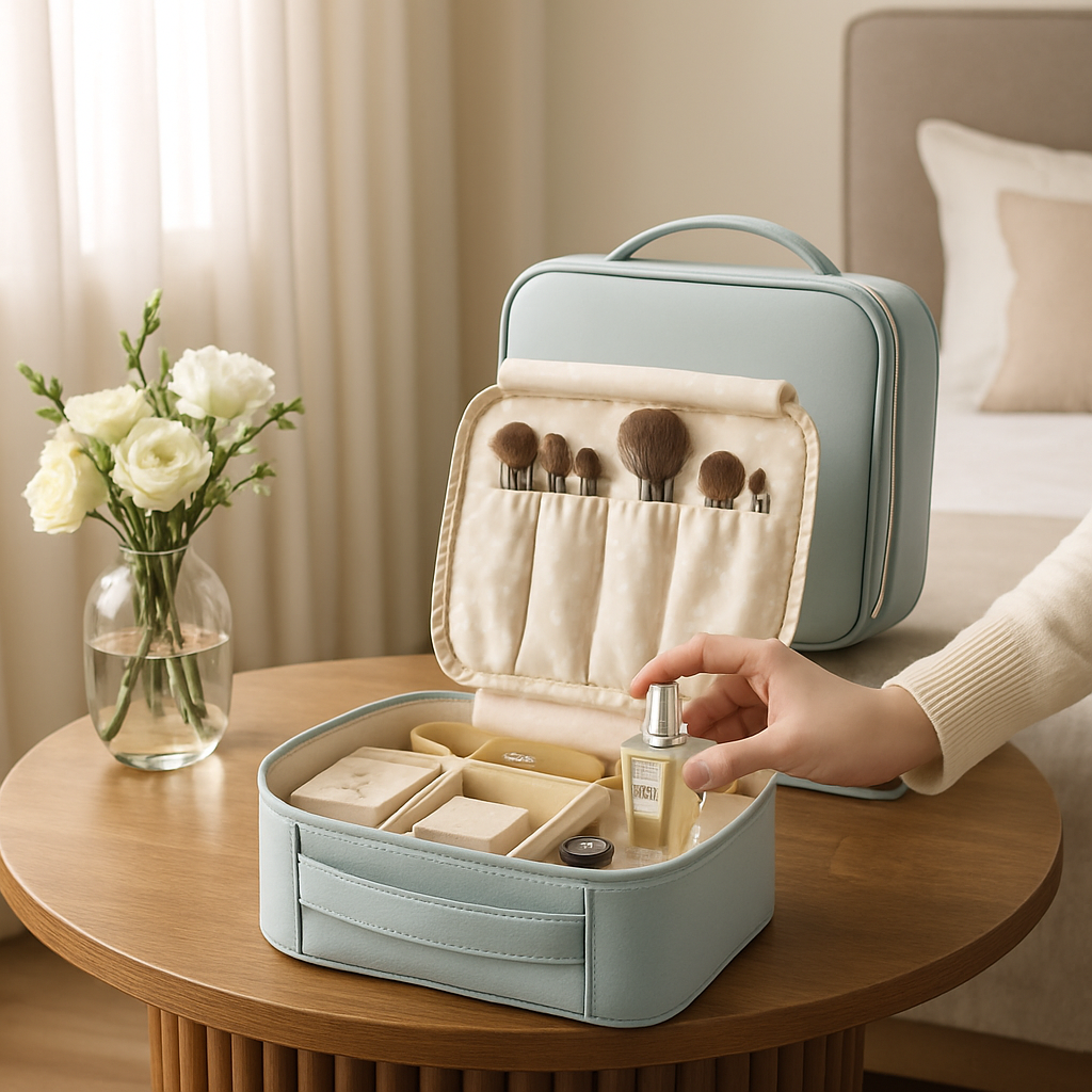 vanity bleu transforme moment frustrant en experience organisee