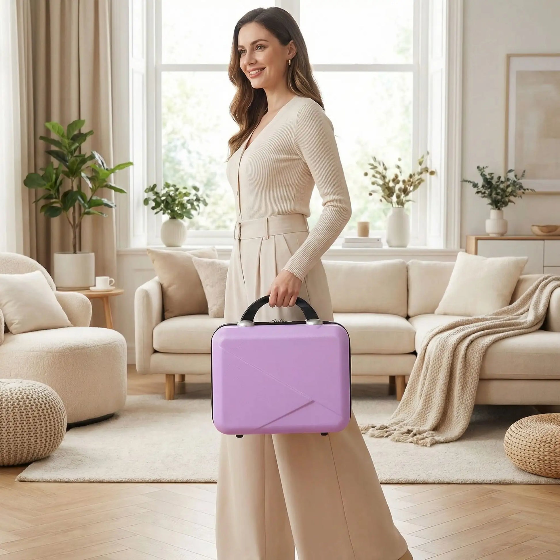 vanity case femme mauve