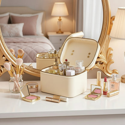 vanity case poser cote maquillage
