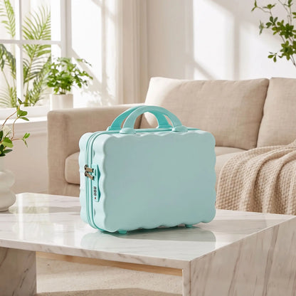 vanity case rigide femme bleu