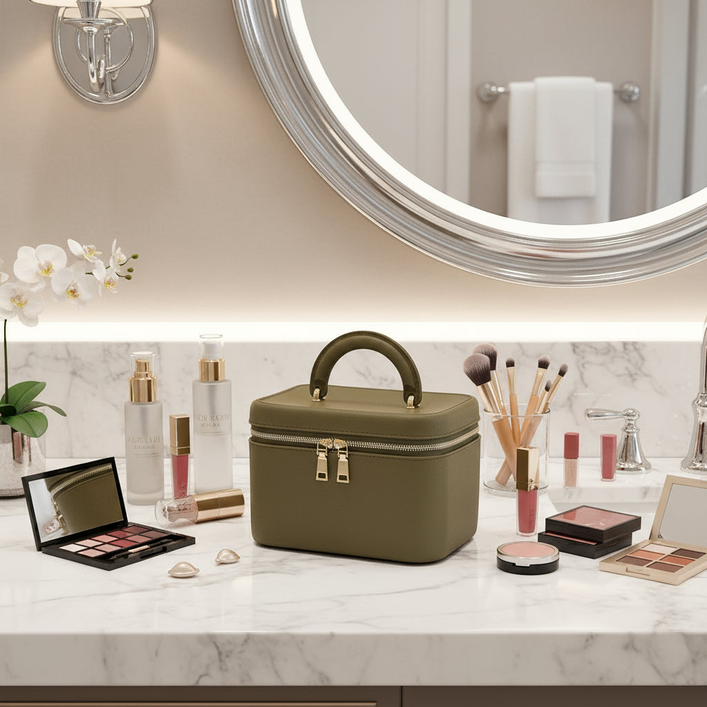 vanity case vert magnifique