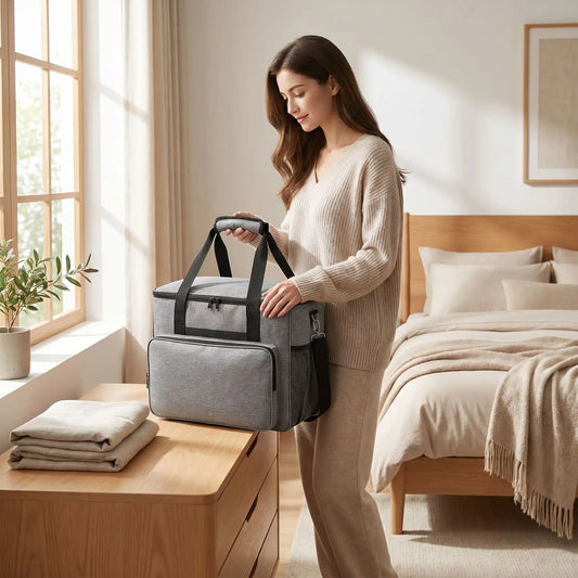 vanity en toile pour femme gris