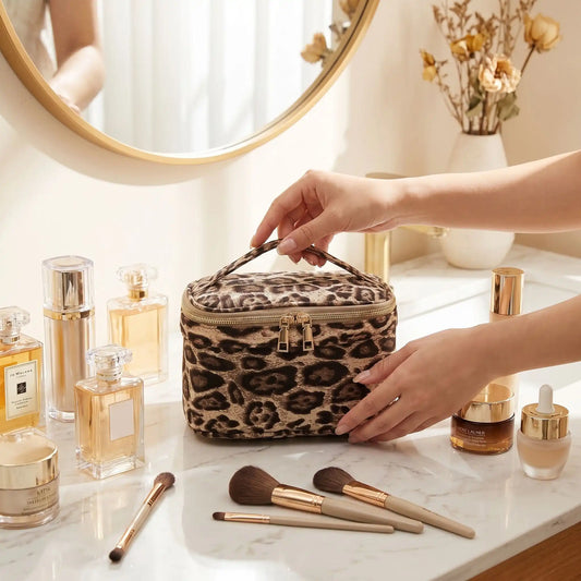 vanity femme chic leopard blanc