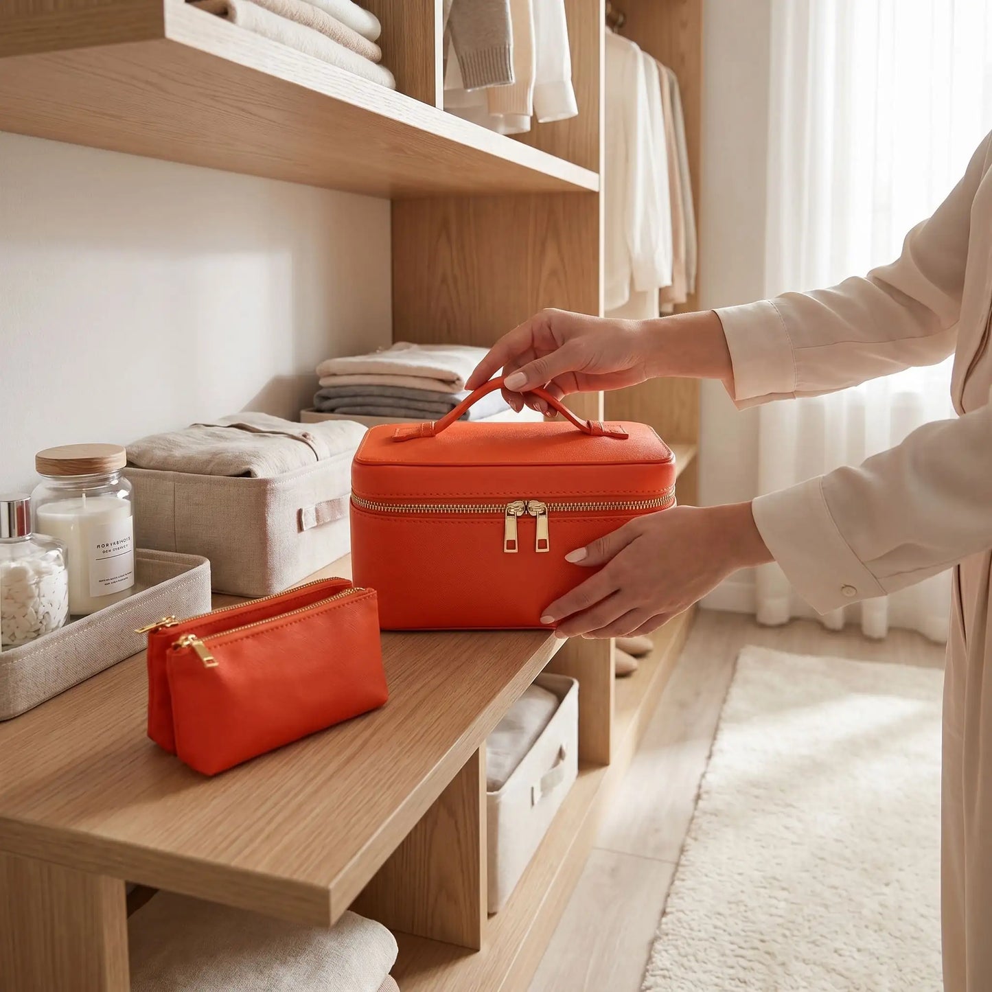 vanity femme chic orange
