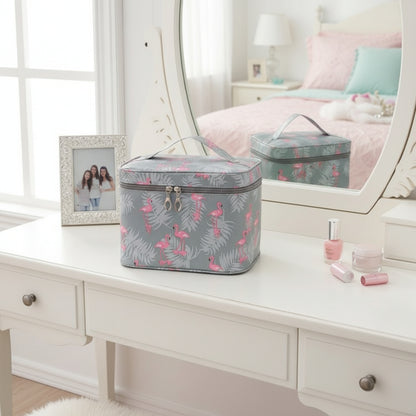 vanity femme gris flamant rose