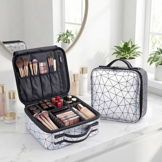 vanity femme marbre argentee