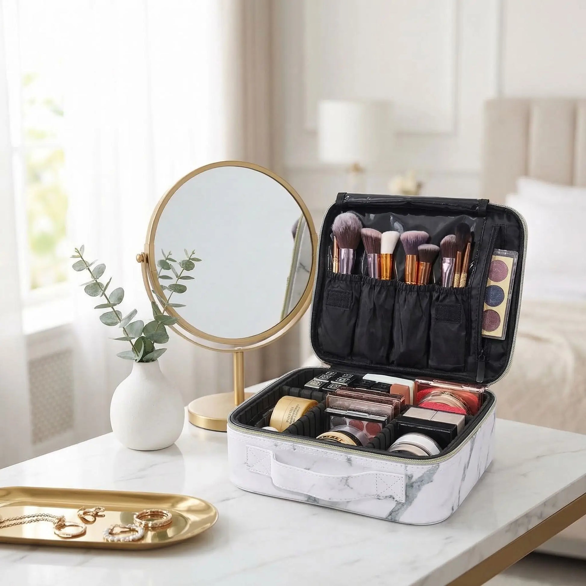 vanity femme marbre blanc