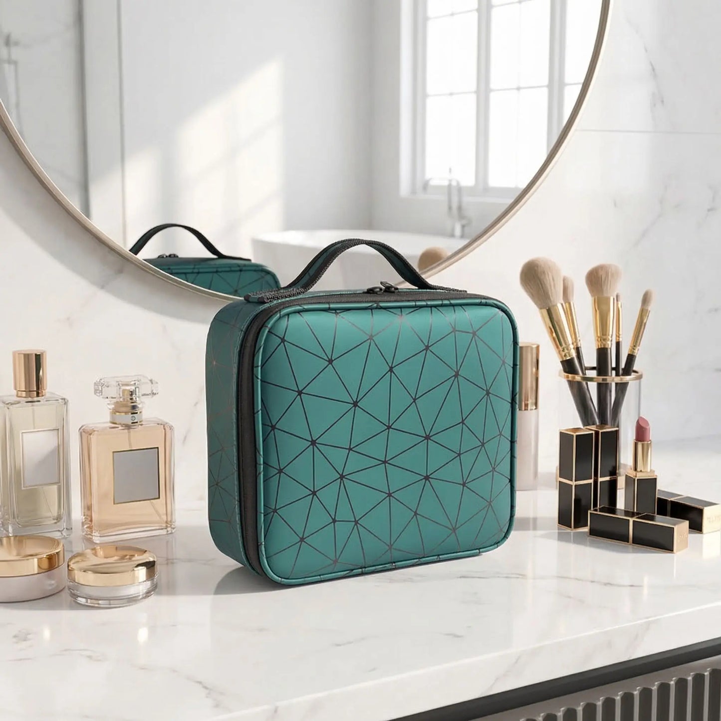 vanity femme marbre vert