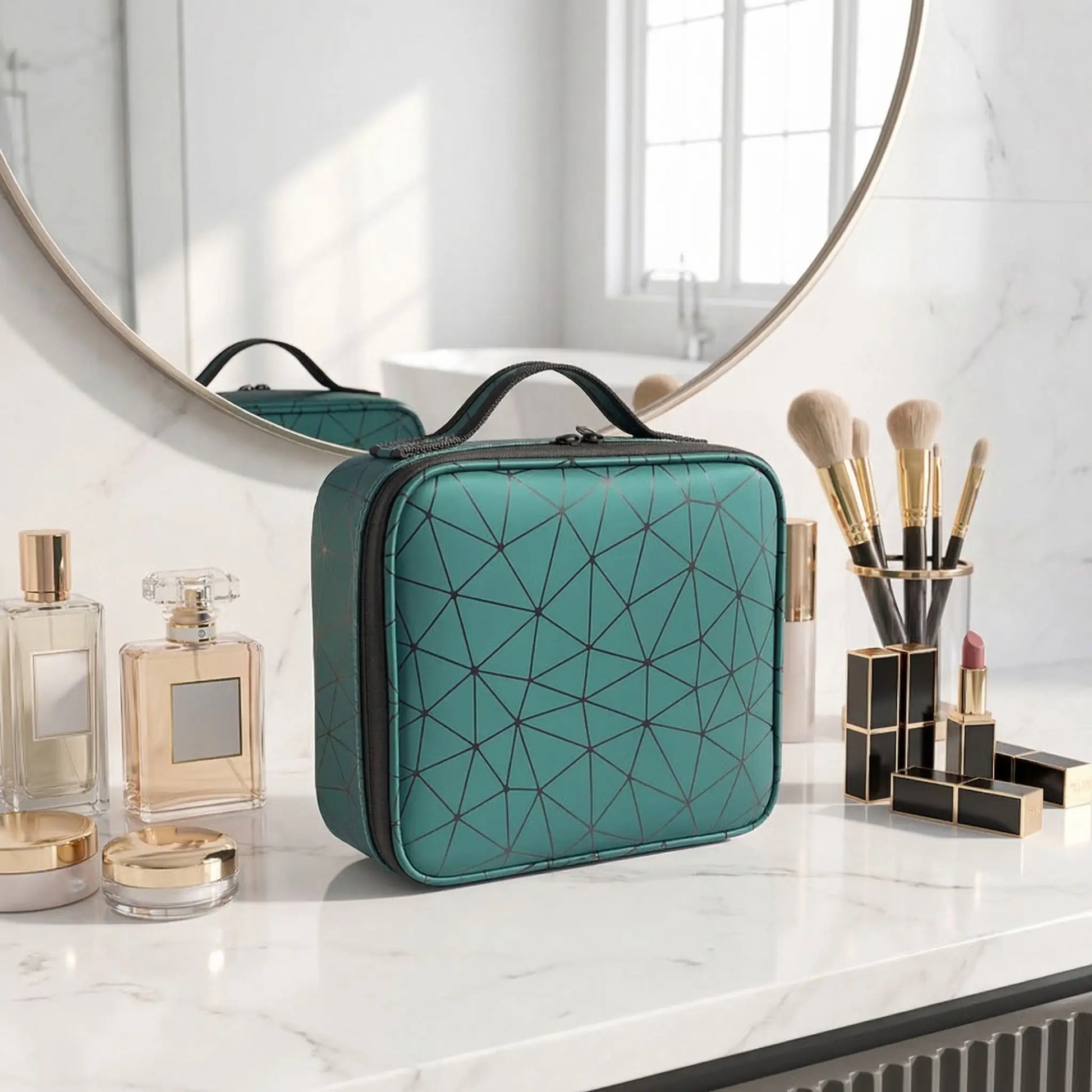 vanity femme marbre vert