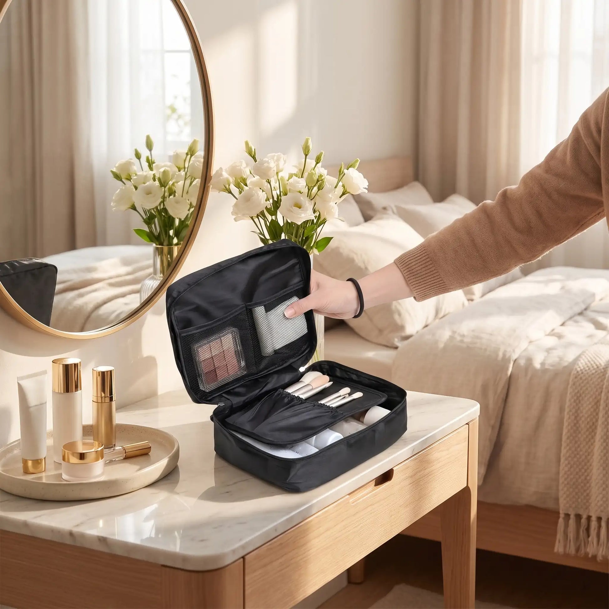 vanity femme pour produits de beaute pratique