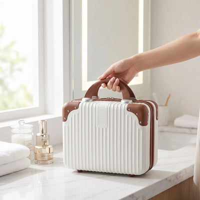 vanity femme rigide blanc marron