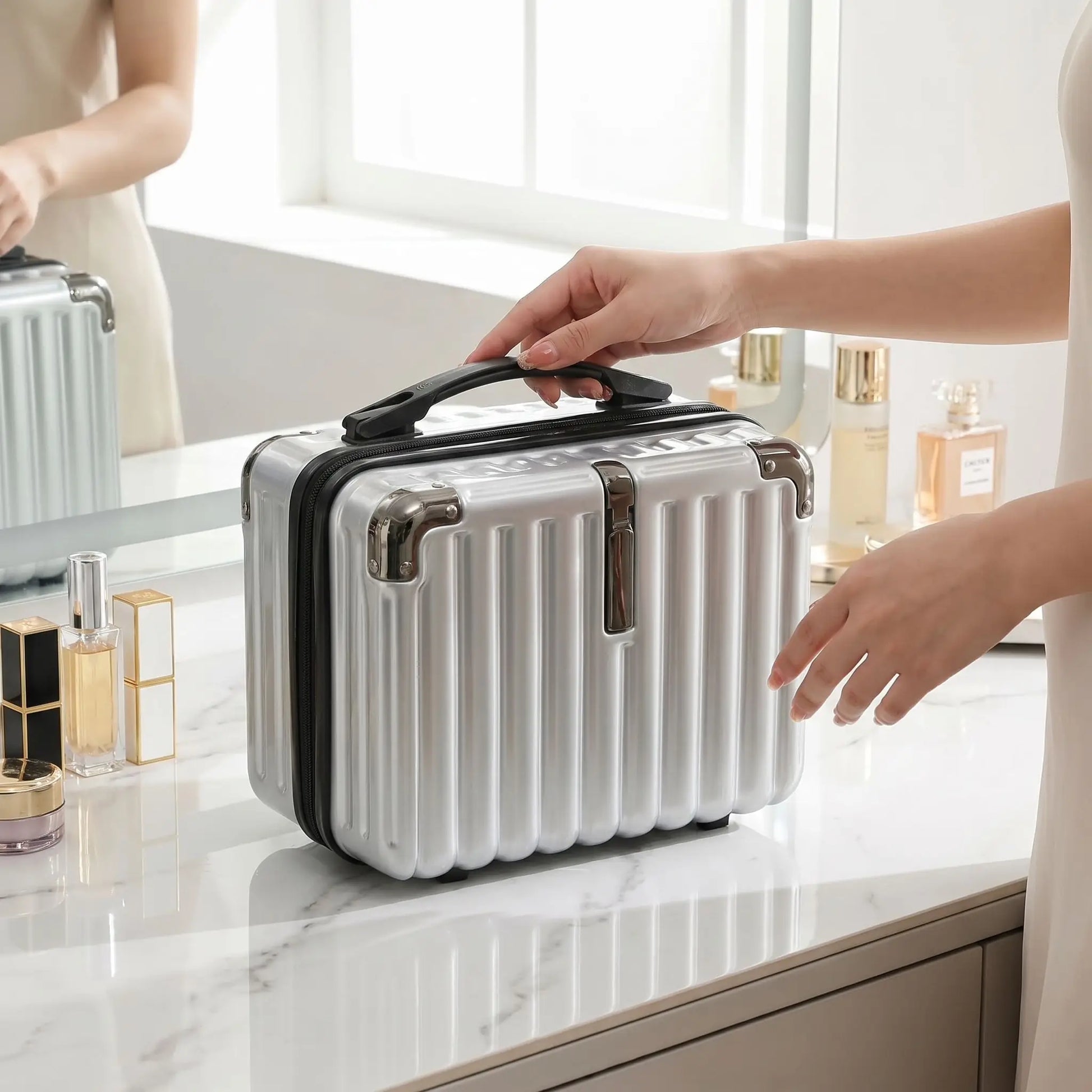 vanity femme rigide gris