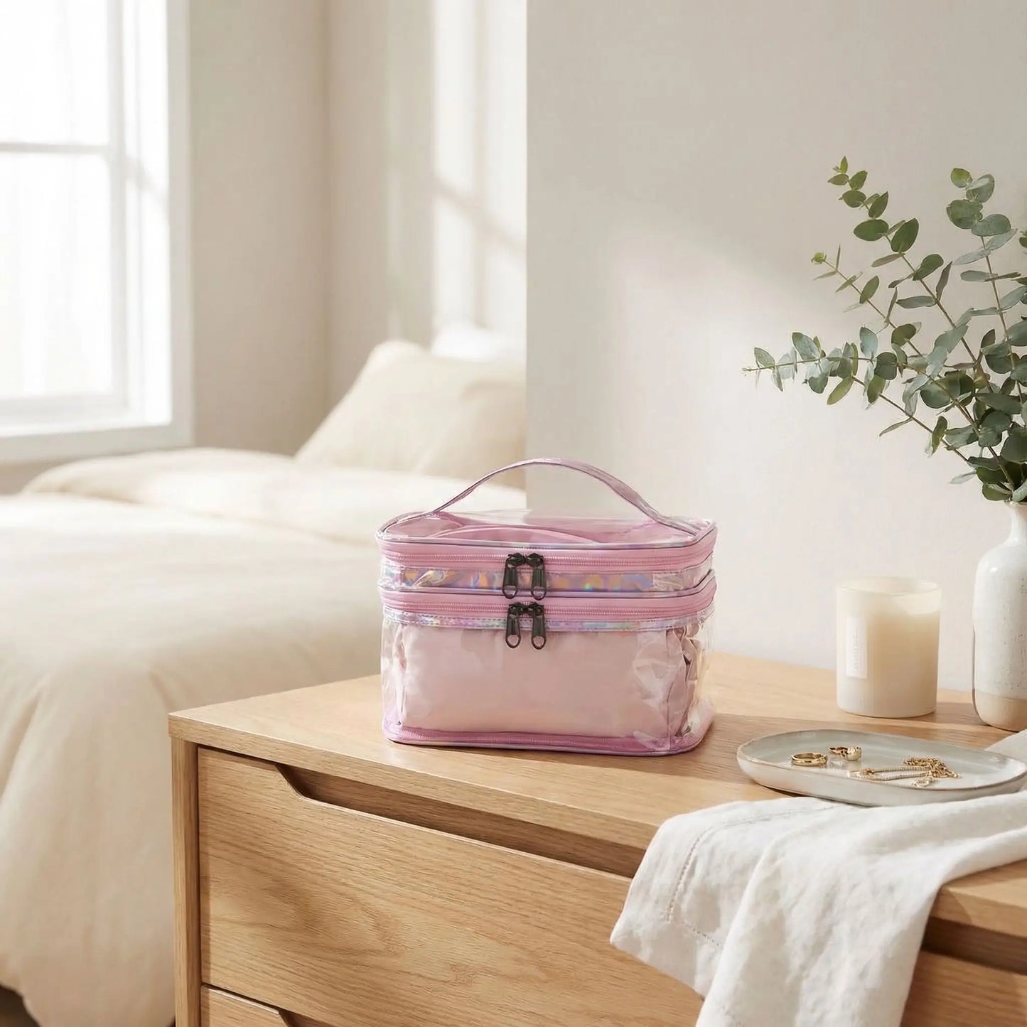 vanity femme rose brillant