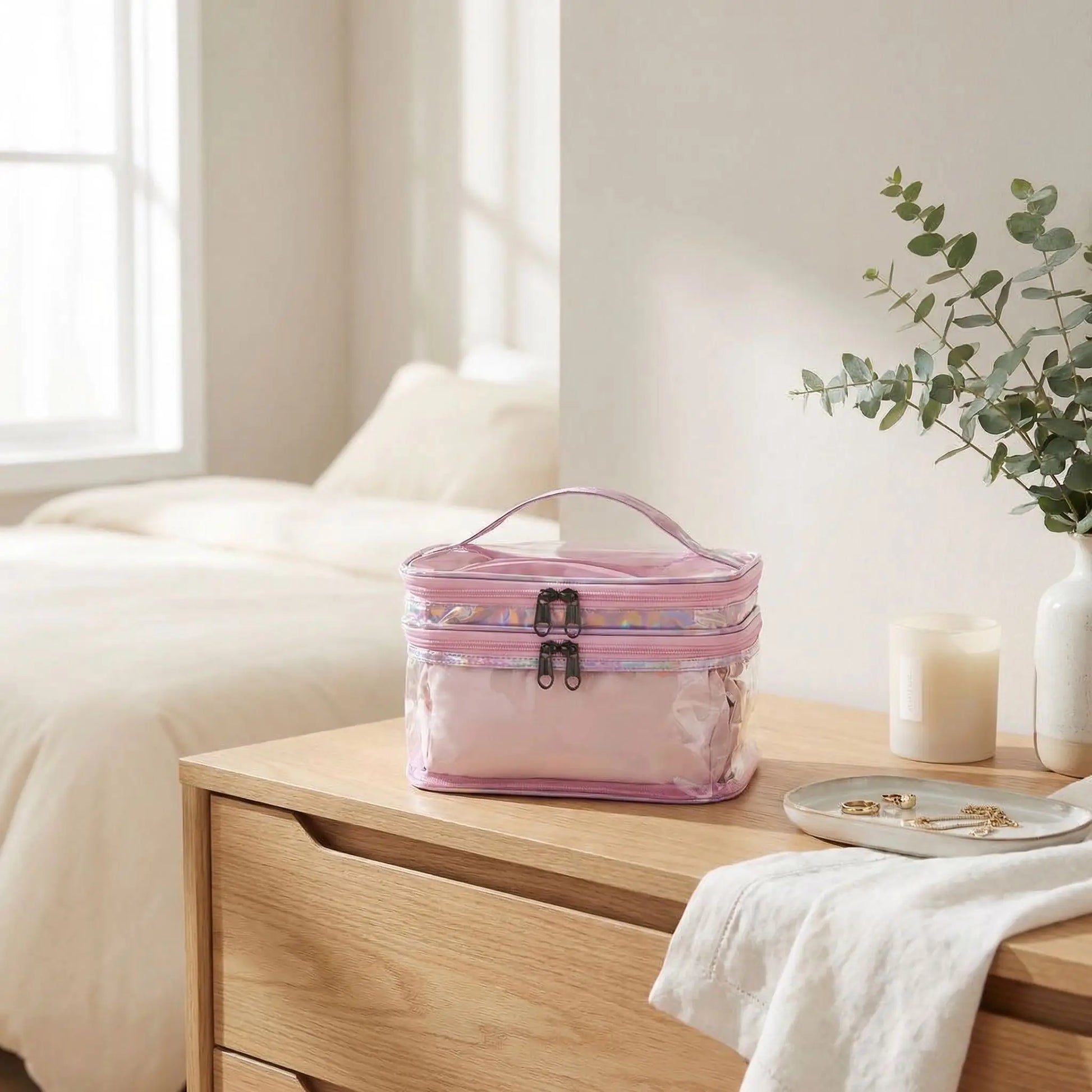 vanity femme rose brillant