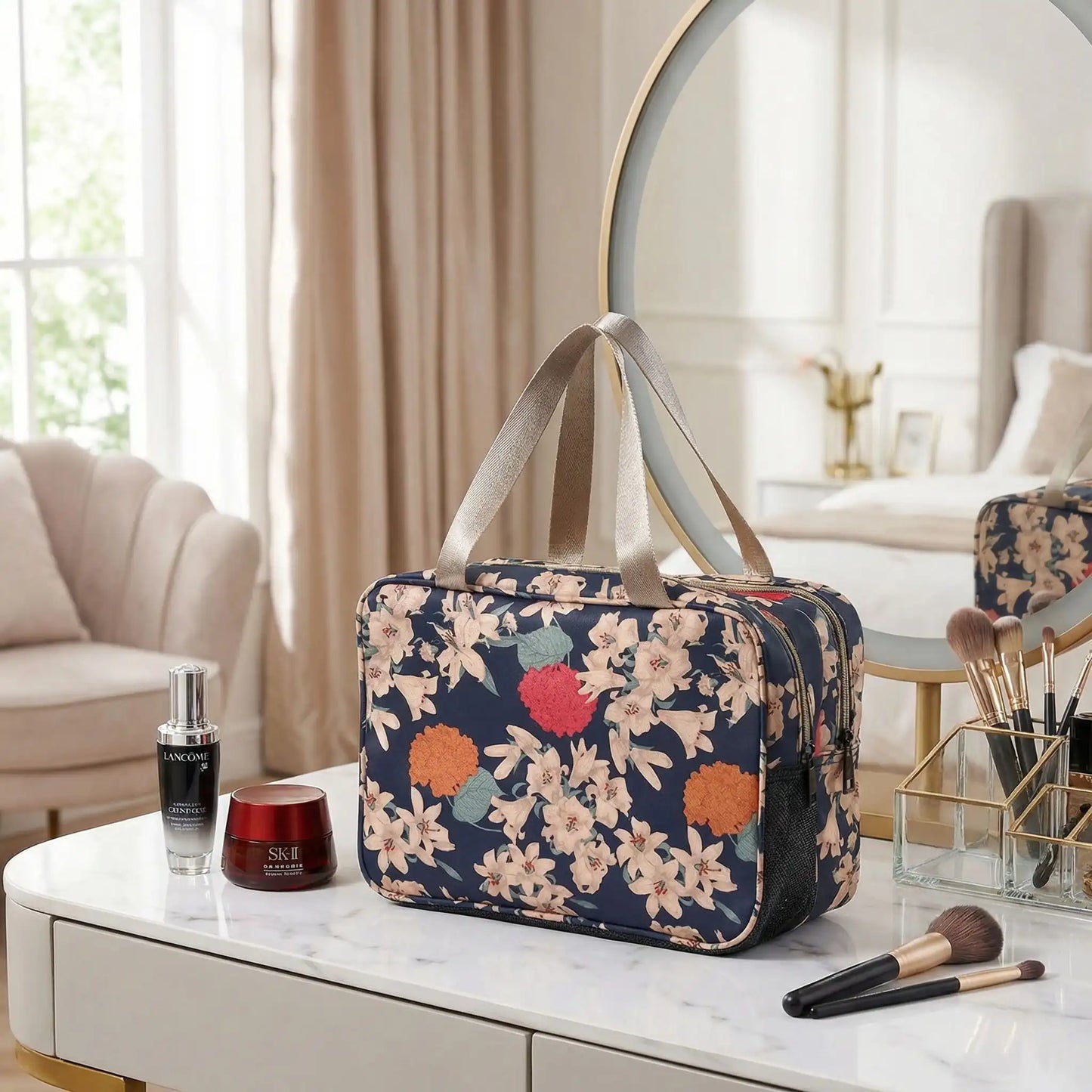 vanity femme souple fleurs
