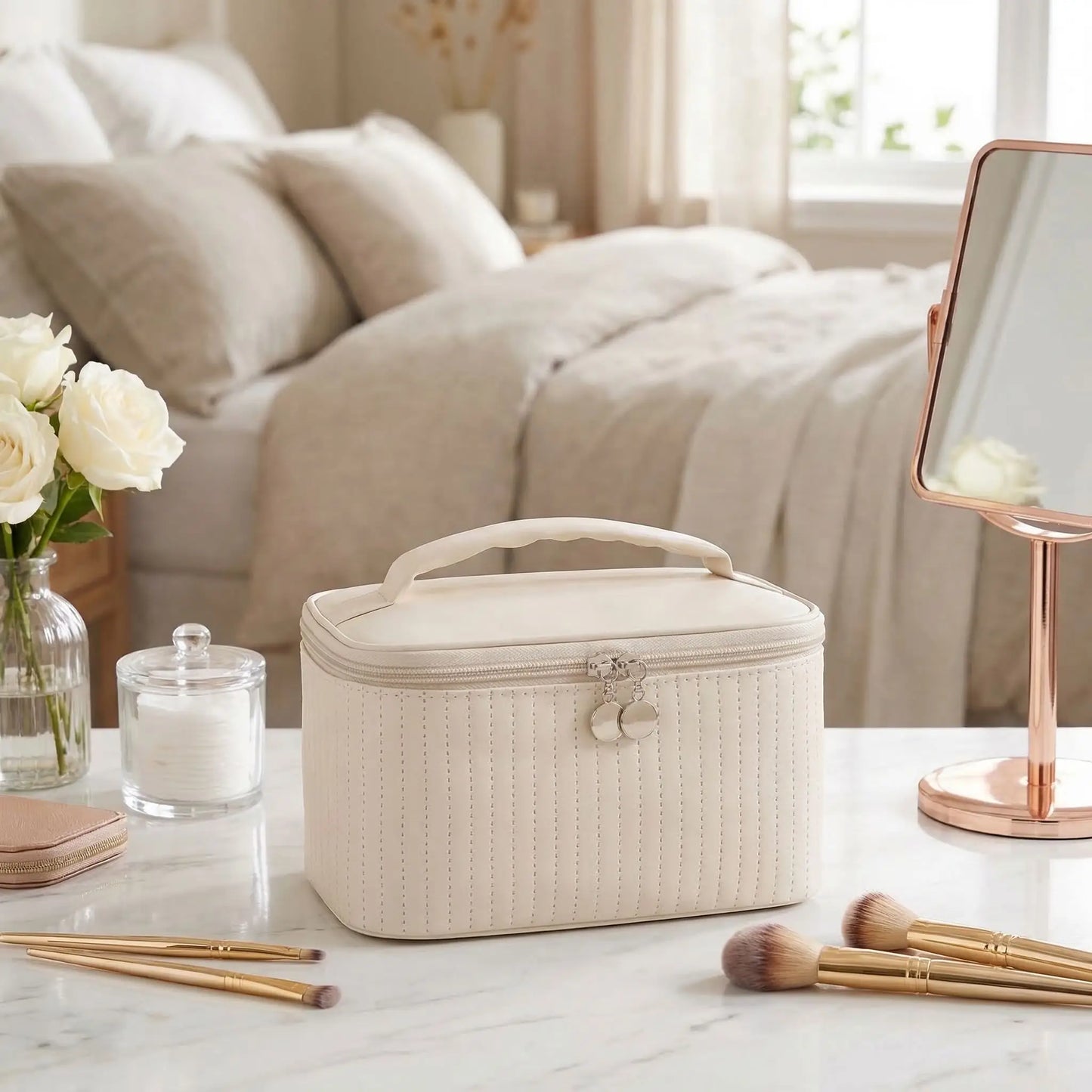 vanity femme tendance beige