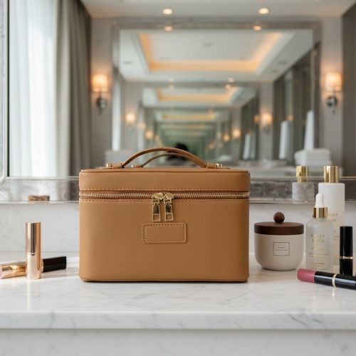 vanity femme tendance camel sophistiquee