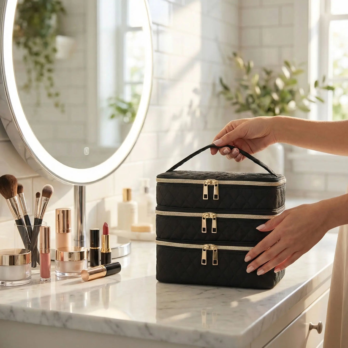 vanity femme tendance poser coiffeuse