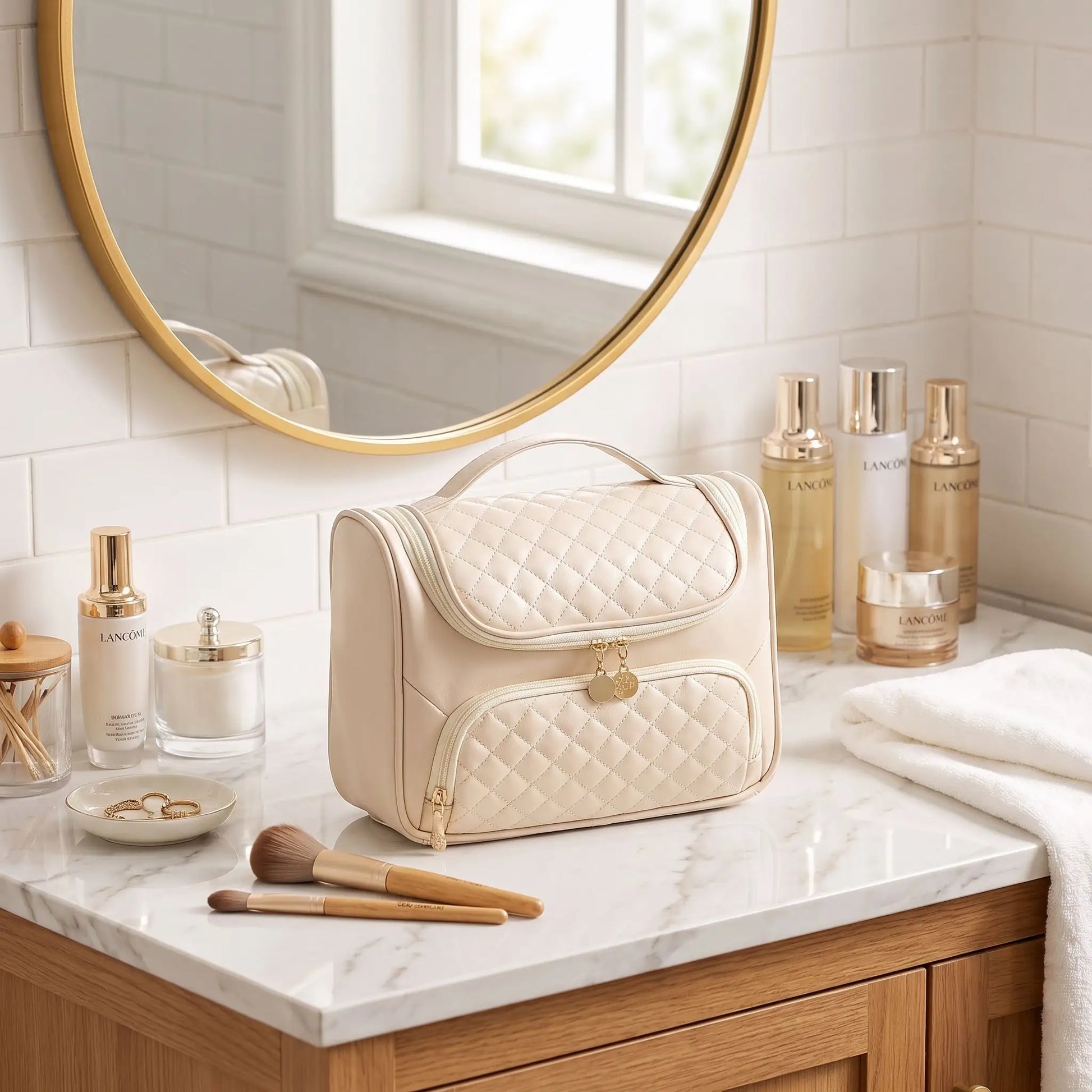 vanity femme voyage beige froid