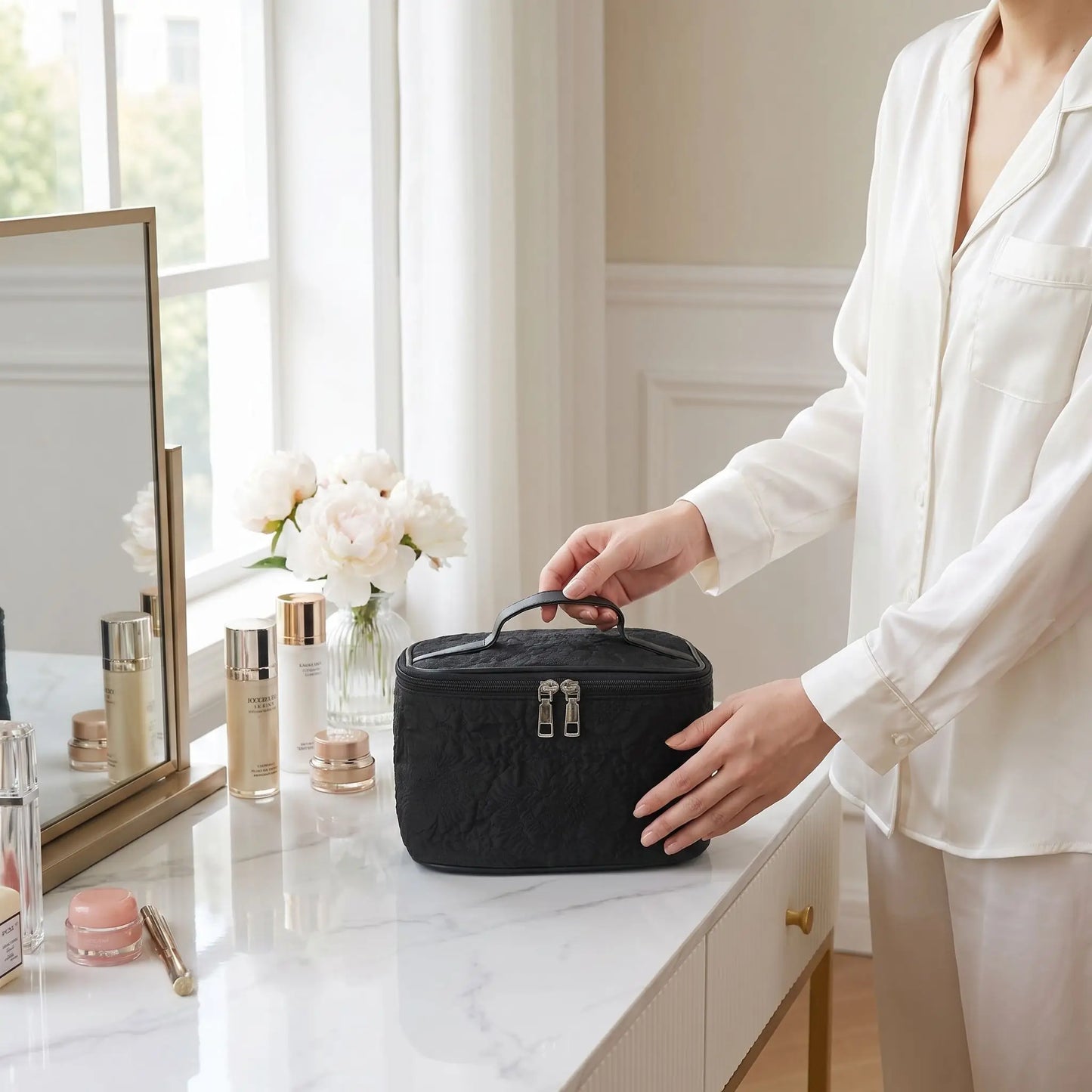vanity femme voyage noir