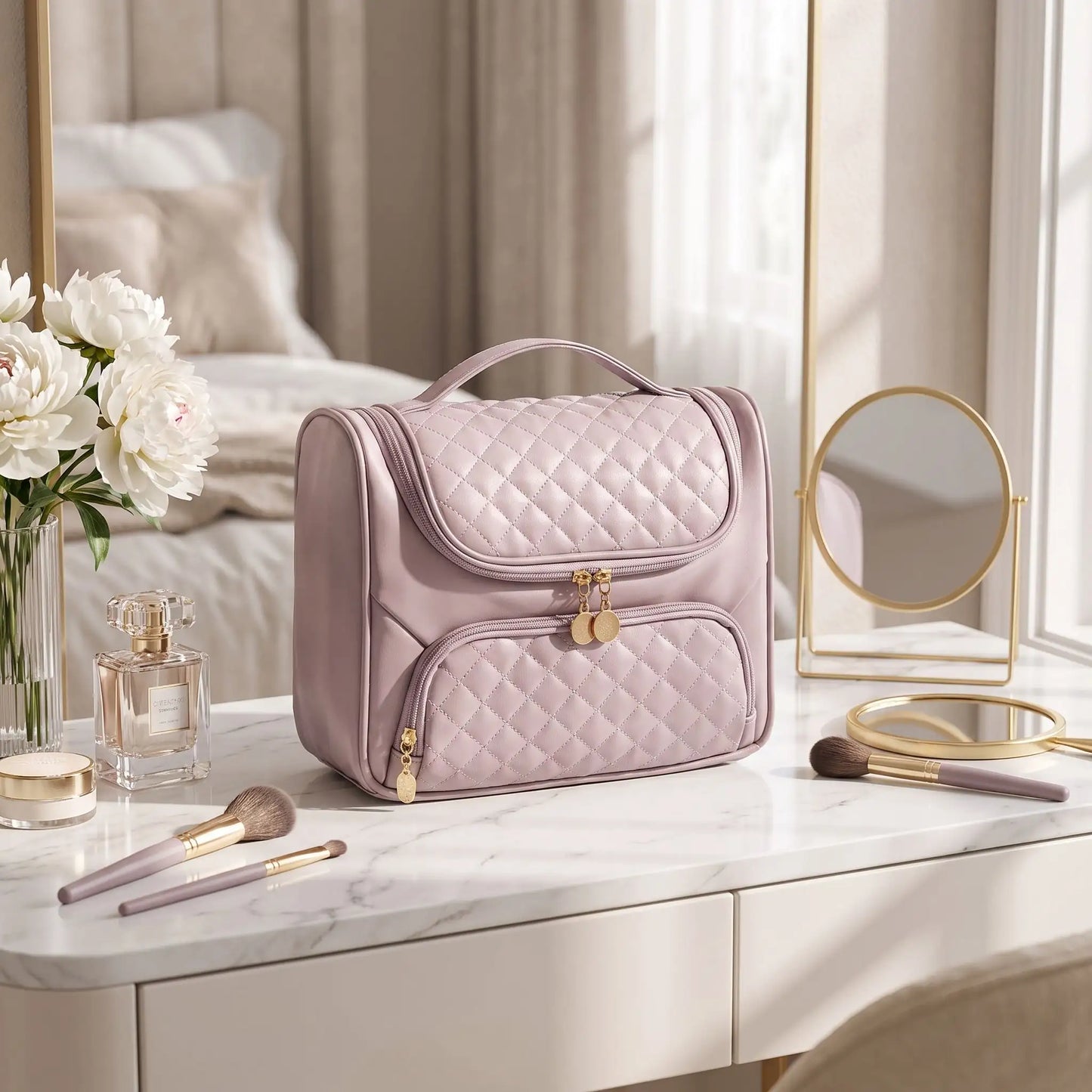 vanity femme voyage violet