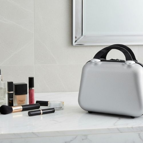 vanity gris poser salle bain