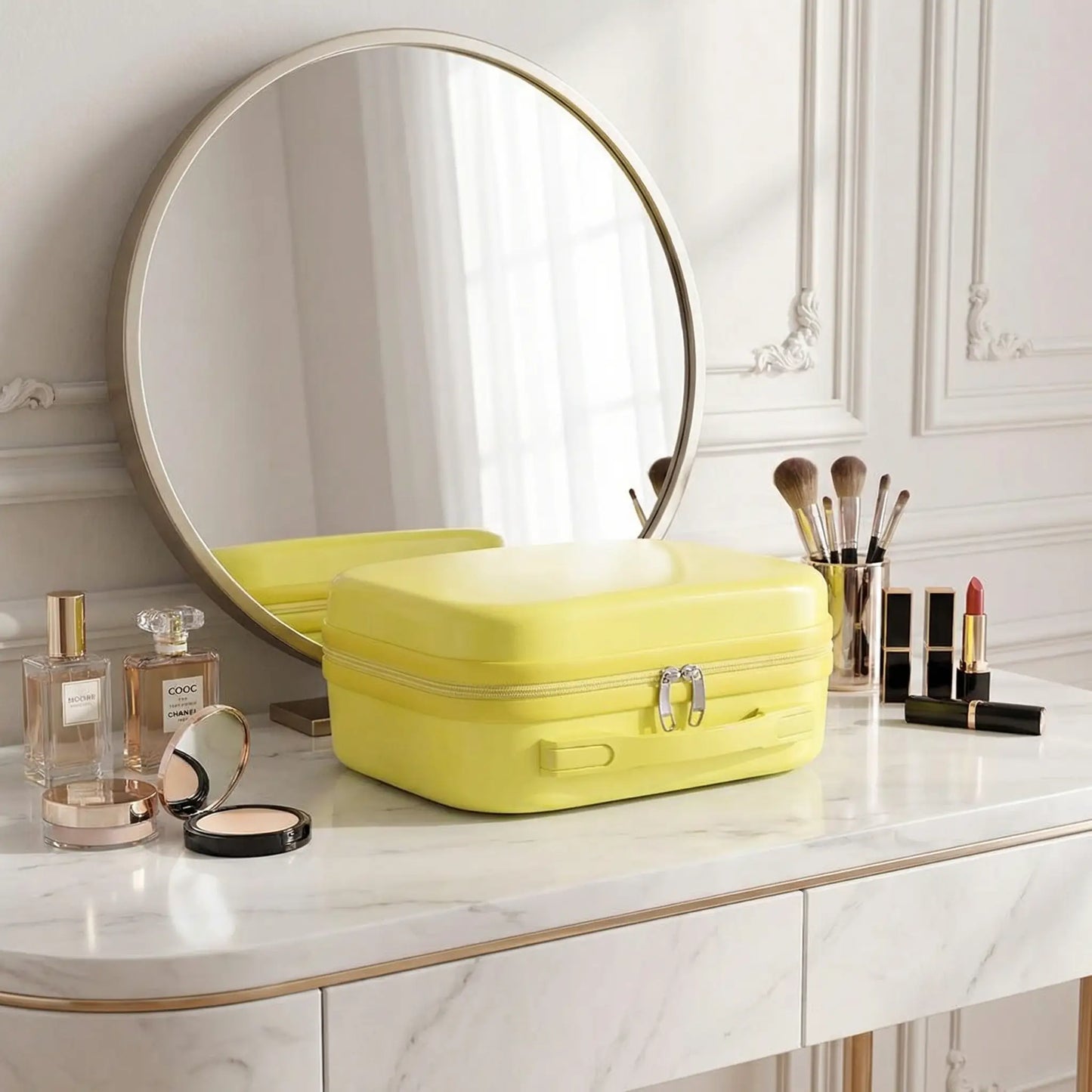 vanity rigide jaune
