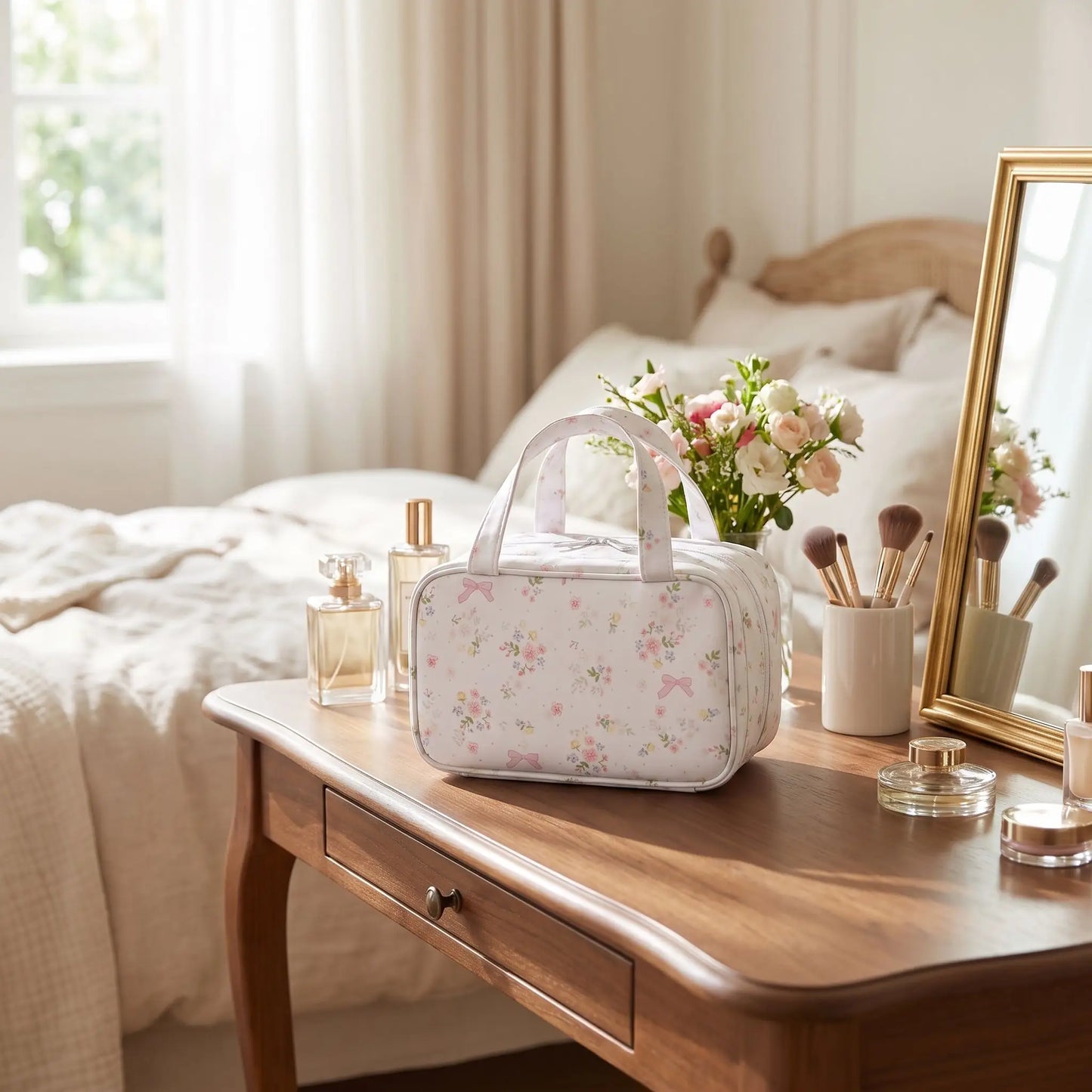 vanity souple avec compartiment blanc
