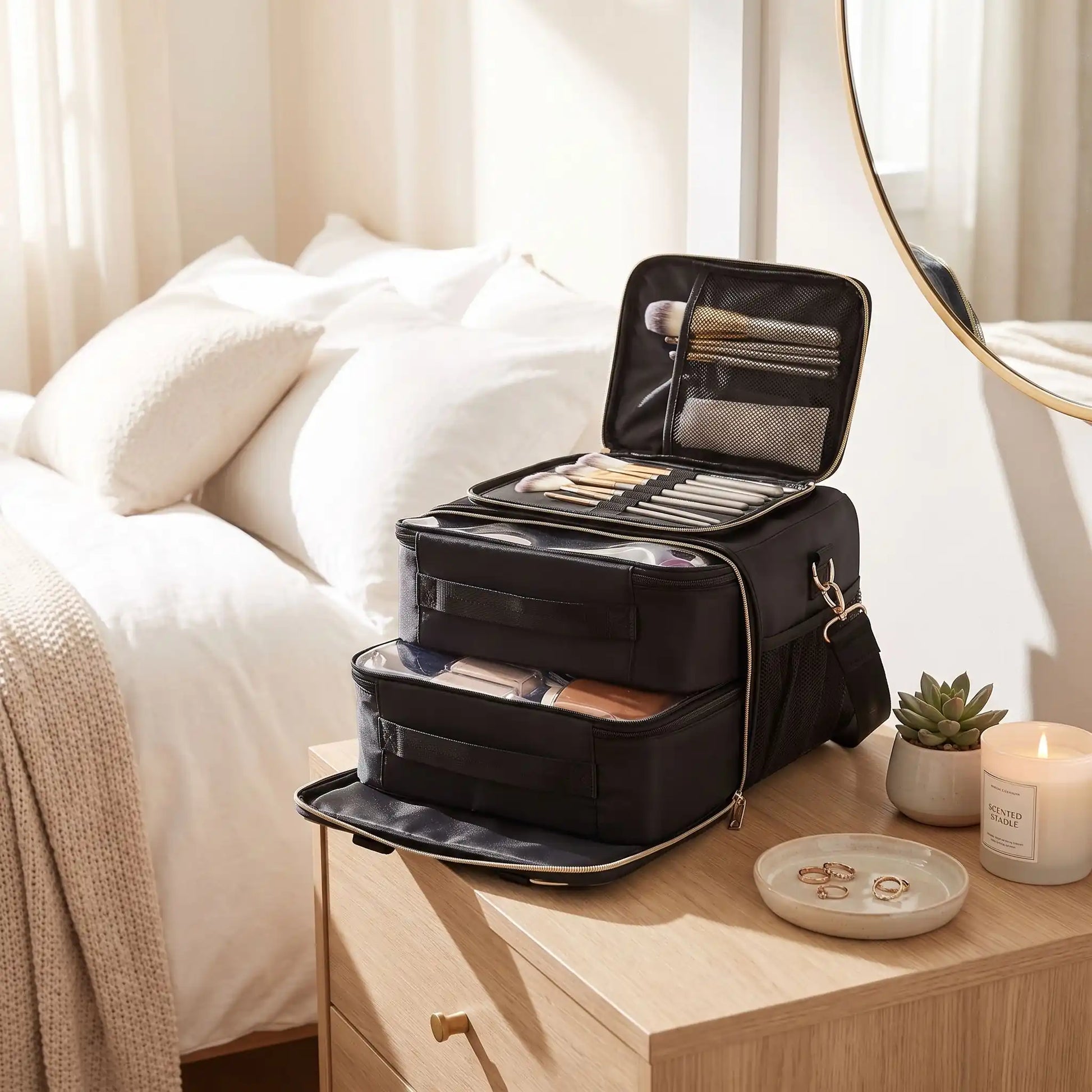 vanity souple voyage femme noir